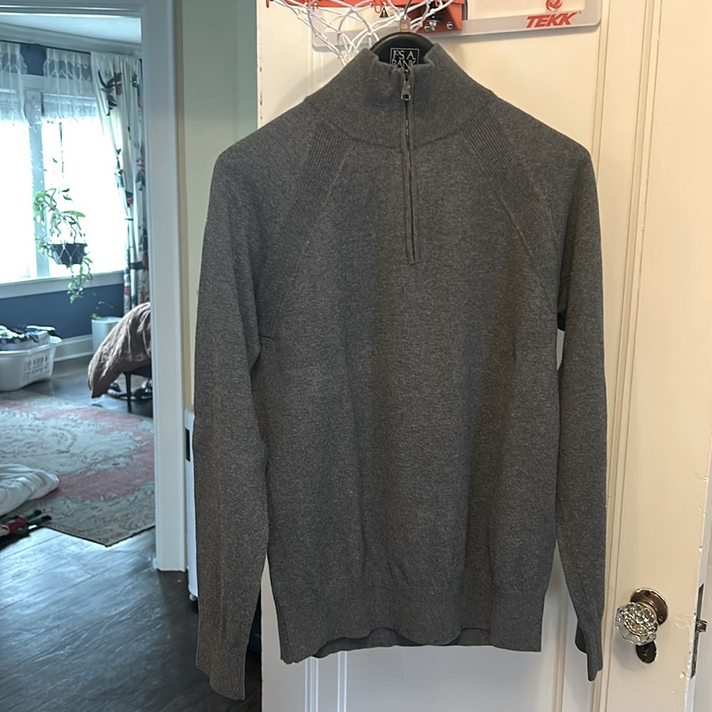 Grey Banana Republic cotton cashmere zip up. men’s Medium